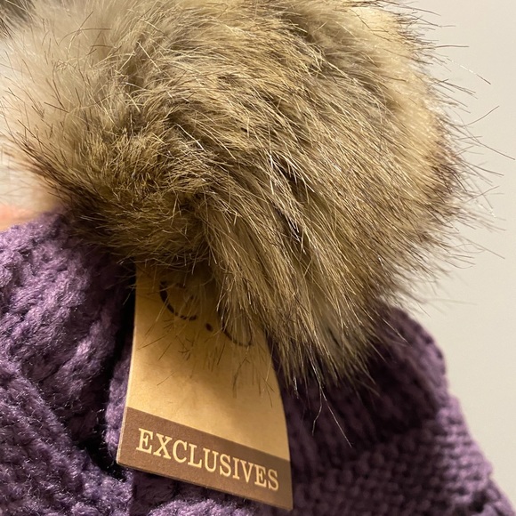 Violet Cable Knit CC Exclusives Beanie - Picture 3 of 3